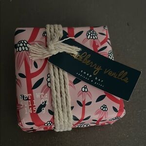 Blackberry Vanilla Soap Bar - Pink Floral